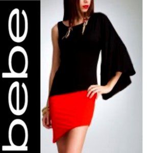 💥CHIC & SEXY💥Asymmetrical Kimono Dress in Black & Red